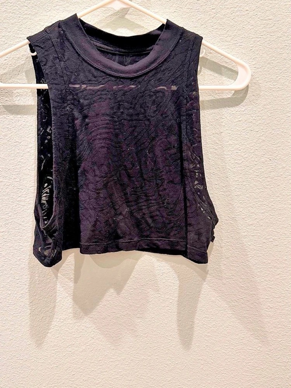 Lululemon All Yours Crop Tank Top *Veil Black Muscle Tank